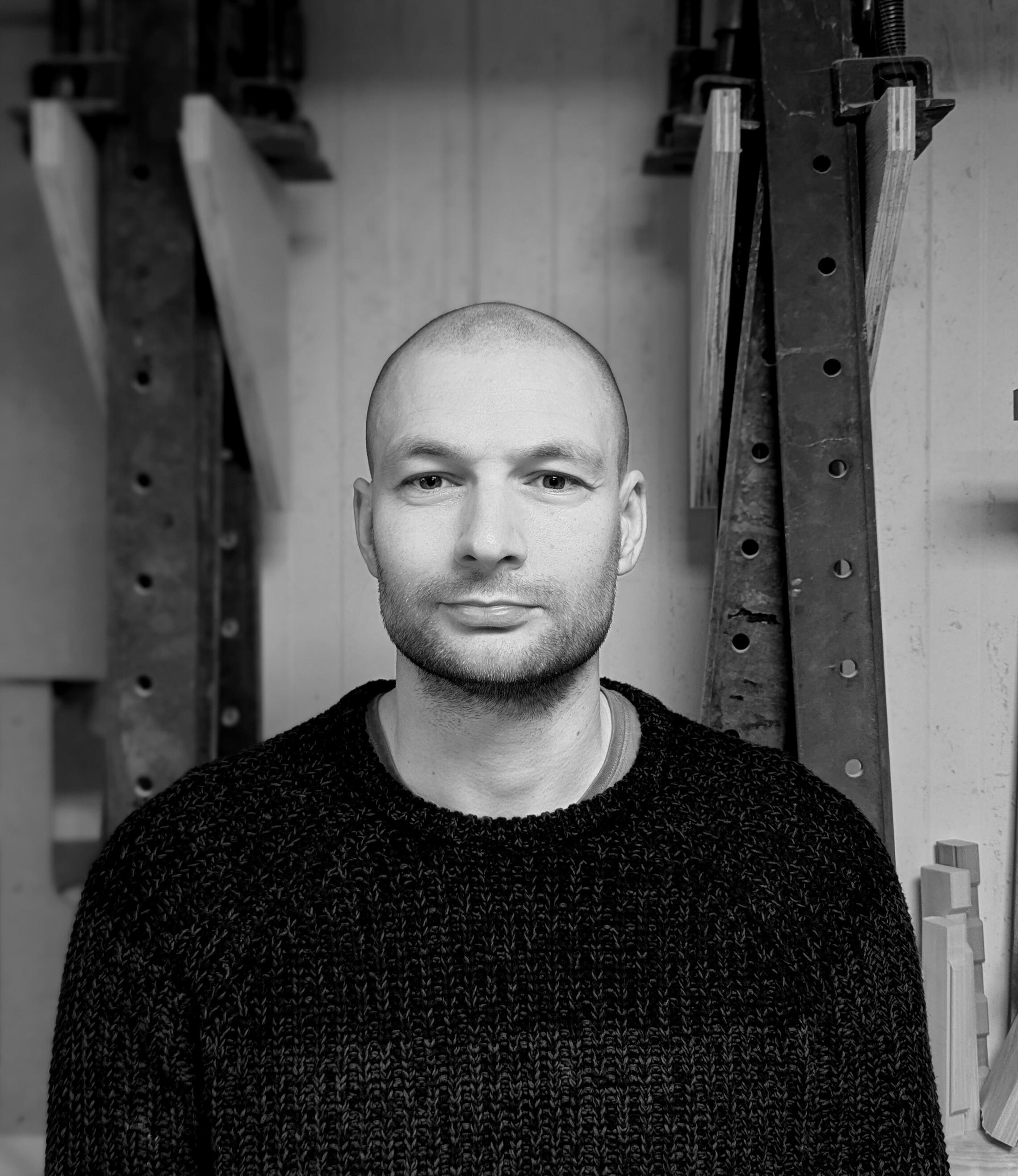 Shaker kitchen Joshua howard photographed in his Yorkshire workshop