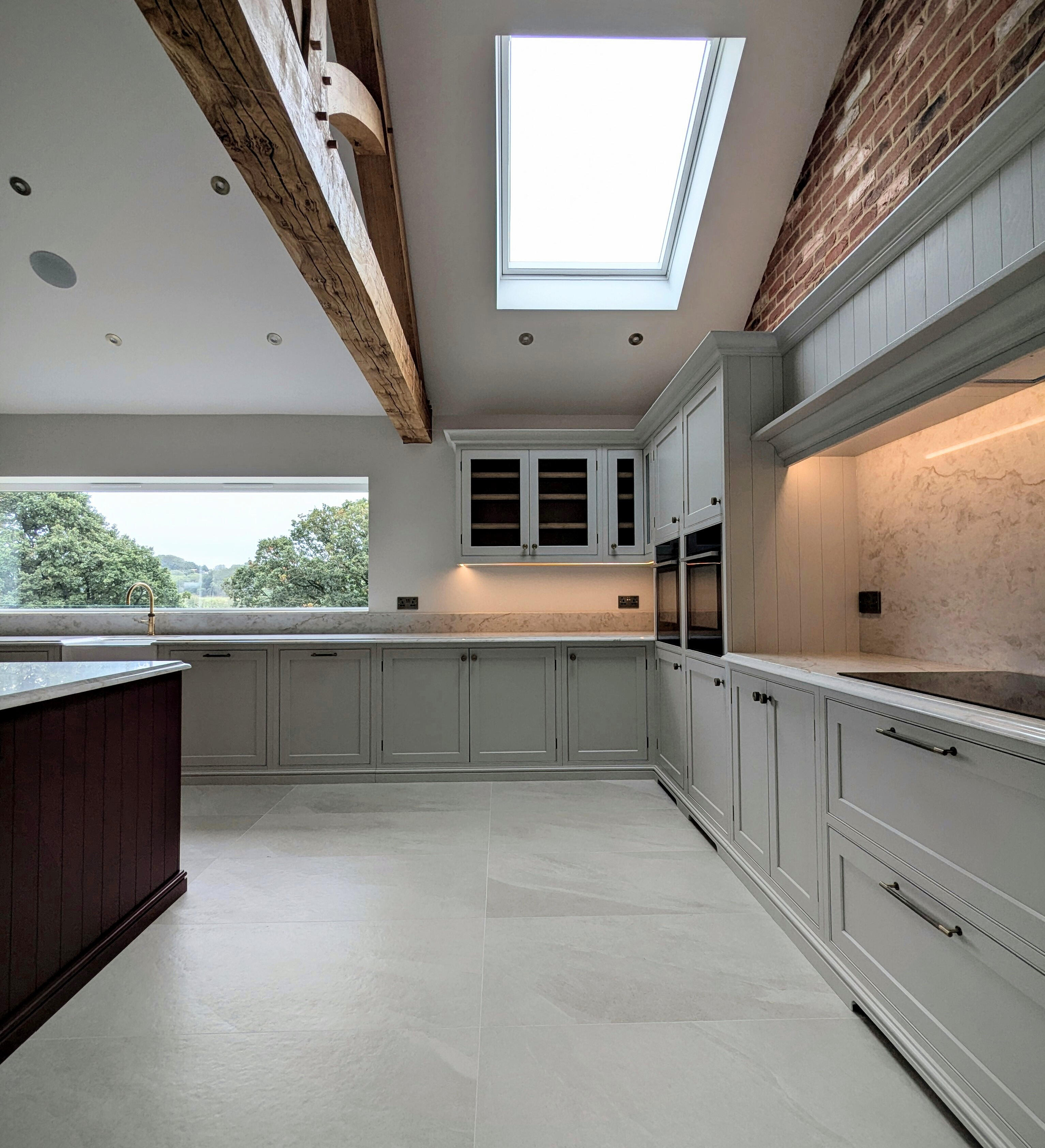 Shaker kitchen In frame shaker kitchen with solid brass handles. Bespoke made by Joshua howard joinery inYorkshire