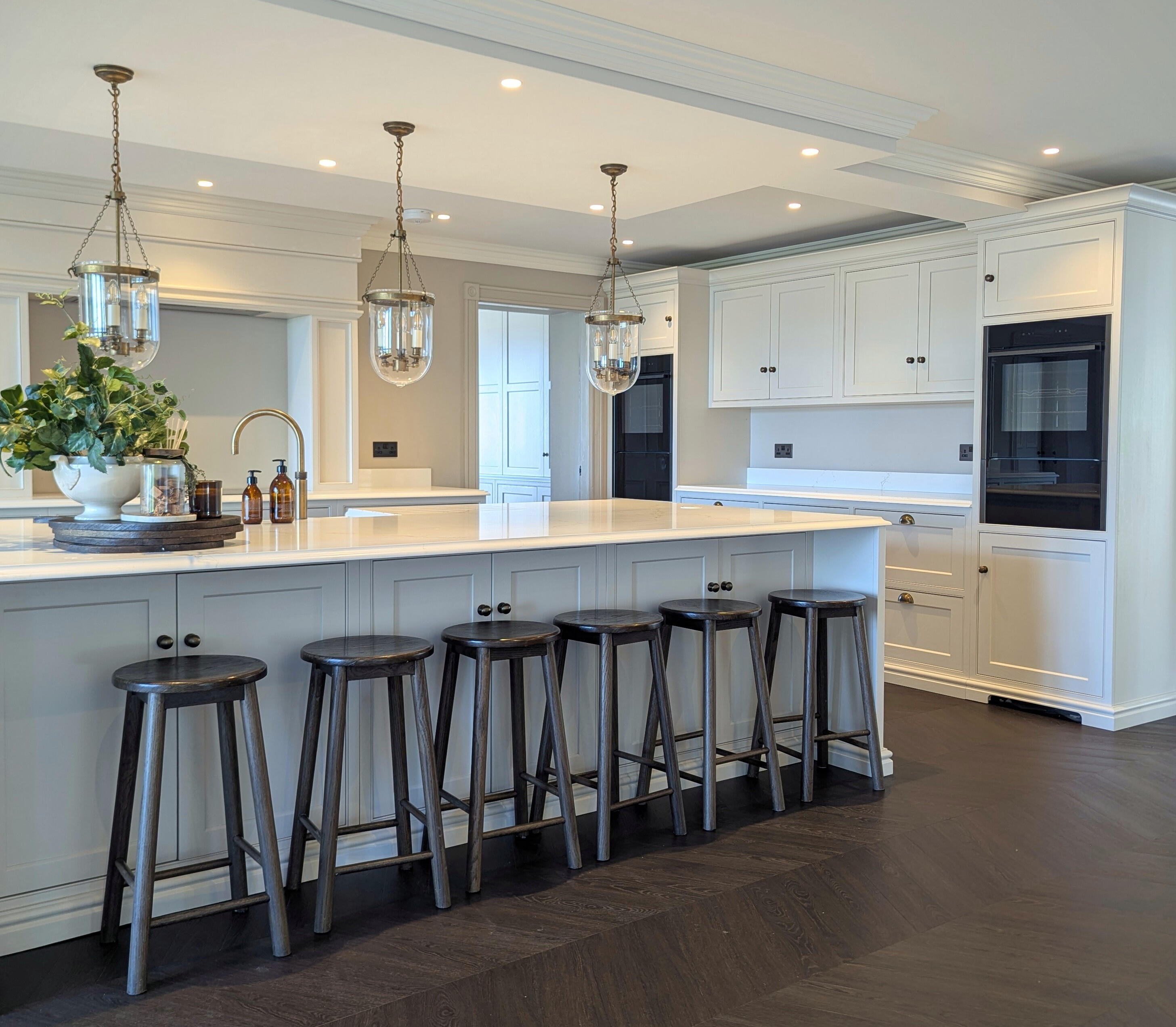 Shaker kitchen In frame shaker kitchen with solid brass handles. Bespoke made by Joshua howard joinery inYorkshire