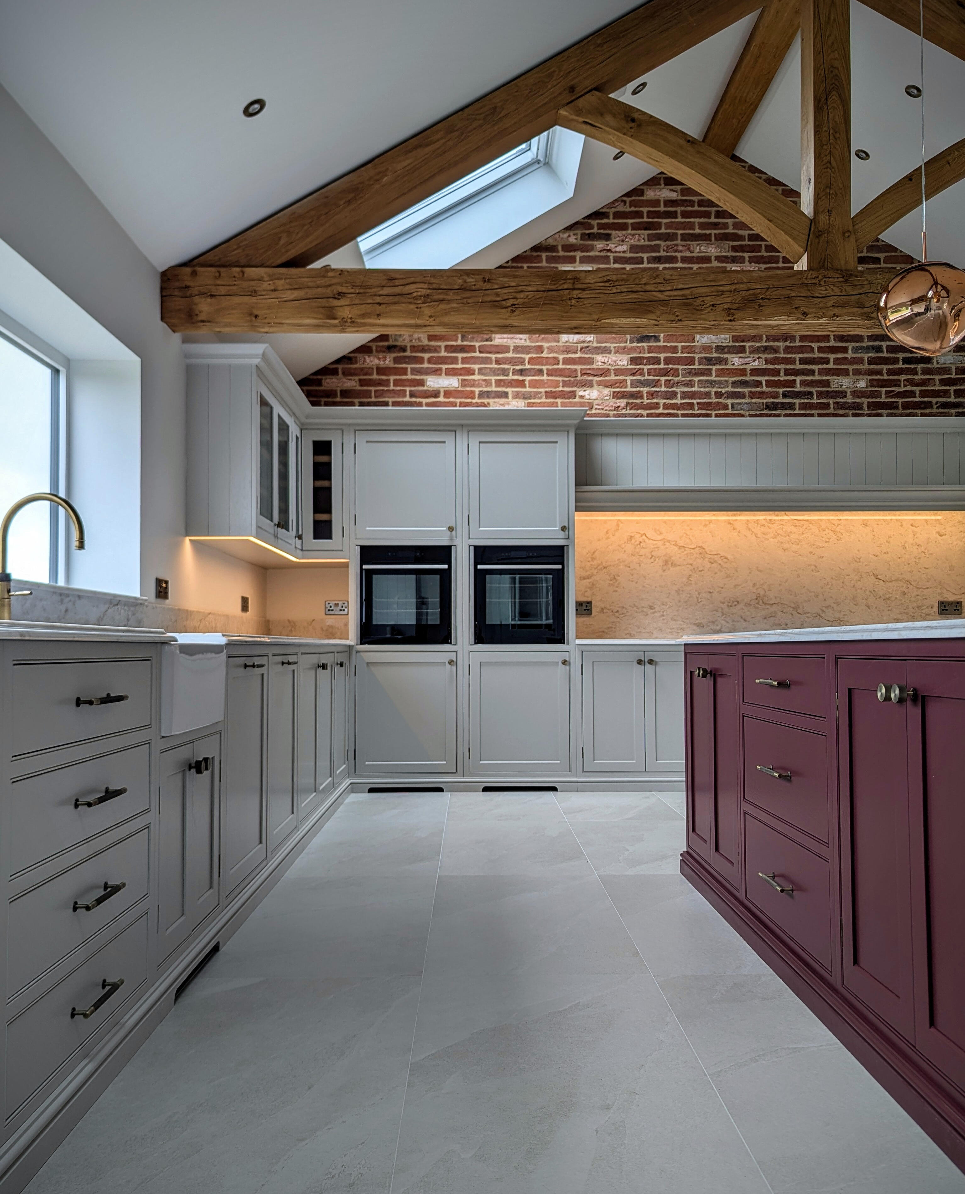 Shaker kitchen In frame shaker kitchen handmade from solid ash by Joshua howard joinery. Fitted in Menston yorkshire, with Belfast sink and hide and slide ovens